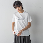 ハンドメッセージ刺繍ロゴTシャツ≪洗濯機で洗える≫