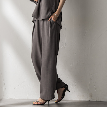 【新色追加】イージーワイドパンツ≪手洗い可能 / セットアップ対応≫