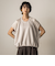 【WEB限定】異素材切替えドロストギャザープルオーバー≪洗濯機で洗える≫