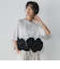 ボリュームフリルヘムドッキングクロップドTシャツ≪手洗い可能≫
