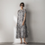 ペイズリー柄スキッパーフレンチワンピース≪洗濯機で洗える≫
