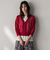 Vネックジップシアーカーディガン≪手洗い可能≫