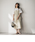 【WEB限定 / 新色追加】異素材ドッキングドロストワンピース≪洗濯機で洗える≫