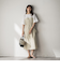 【WEB限定 / 新色追加】異素材ドッキングドロストワンピース≪洗濯機で洗える≫
