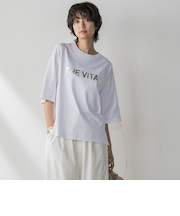 箔プリントロゴTシャツ≪手洗い可能≫