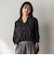 【WEB限定】バンドカラー楊柳7分袖シャツ≪洗濯機で洗える≫