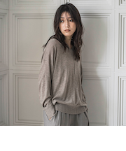 シルクカシミヤVネックコクーンニットプルオーバー≪手洗い可能≫