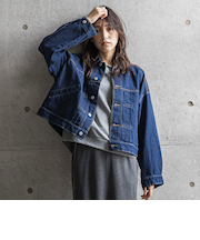 【WEB限定】デニムクロップドジャケット≪洗濯機で洗える≫