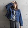 【WEB限定】デニムクロップドジャケット≪洗濯機で洗える≫