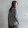 【WEB限定】裏毛×ニット前後ドッキングプルオーバー≪手洗い可能≫