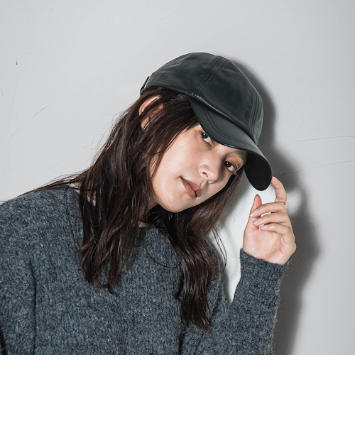 LIBEIRO ベースボールキャップ　GRAY レザーベースボールキャップ｜メイソングレイの通販｜&mall