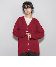 【新色追加】フラッフィーVネックニットカーディガン≪手洗い可能≫