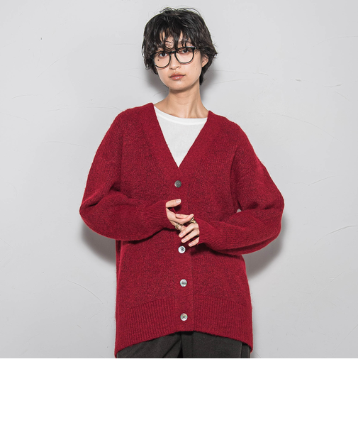 【新色追加】フラッフィーVネックニットカーディガン≪手洗い可能≫