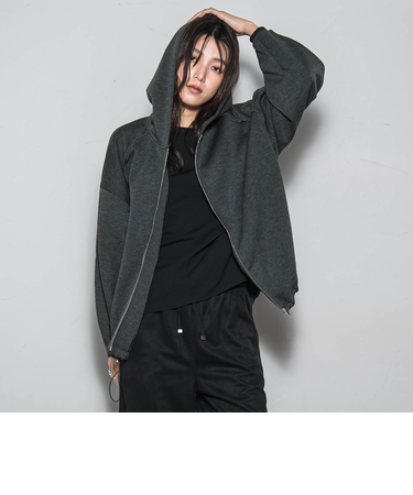 【WEB限定】フードジップダンボールパーカー≪手洗い可能≫