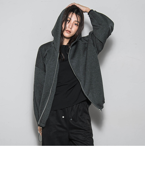 【WEB限定】フードジップダンボールパーカー≪手洗い可能≫