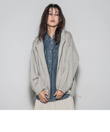 【WEB限定】フードジップダンボールパーカー≪手洗い可能≫