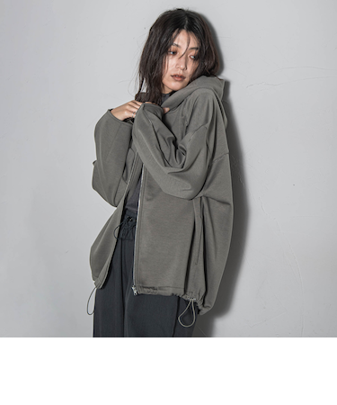 【WEB限定】フードジップダンボールパーカー≪手洗い可能≫