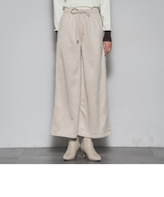 【WEB限定】スウェードポンチイージーワイドパンツ≪手洗い可能≫