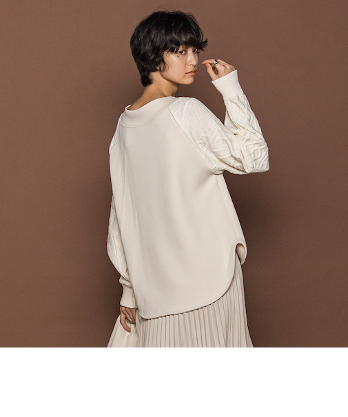 ときめきケーブルニット≪手洗い可能≫