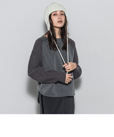 ときめきケーブルニット≪手洗い可能≫