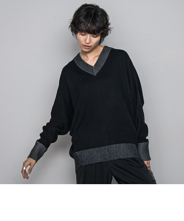 今日の気分で着回せるリバーシブルニット≪手洗い可能≫