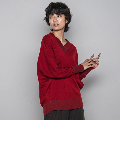 今日の気分で着回せるリバーシブルニット≪手洗い可能≫