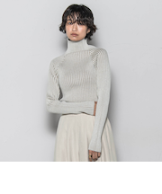 【WEB限定】プレーティングリブニットプルオーバー≪手洗い可能≫