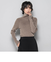 【WEB限定】プレーティングリブニットプルオーバー≪手洗い可能≫