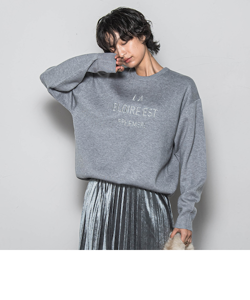 WEB限定】刺繍ロゴニットプルオーバー≪洗濯機で洗える≫｜メイソン