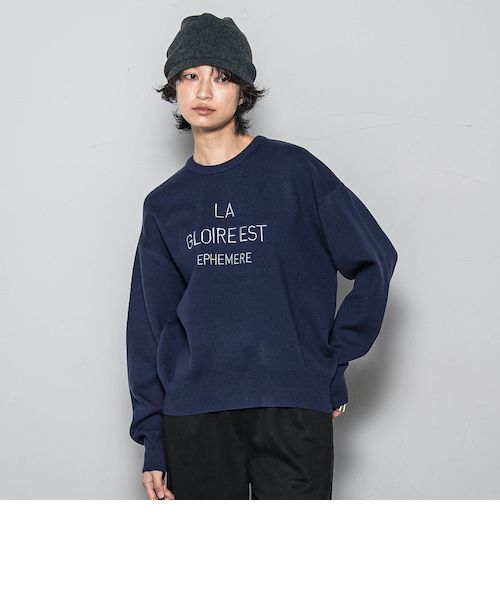 WEB限定】刺繍ロゴニットプルオーバー≪洗濯機で洗える≫｜メイソン