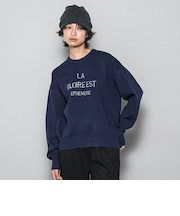 【WEB限定】刺繍ロゴニットプルオーバー≪洗濯機で洗える≫