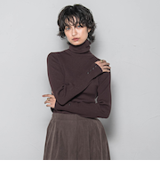 リブタートルニットプルオーバー≪手洗い可能≫