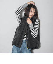 【WEB限定】スタンドカラーダウンベスト