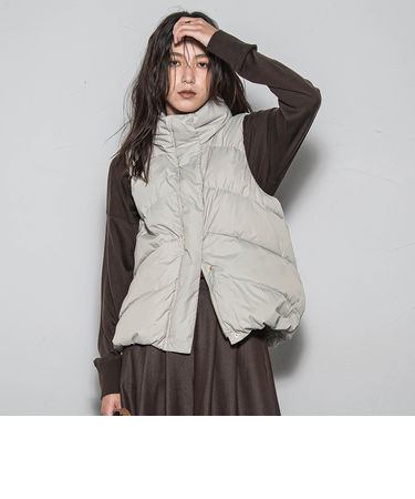 【WEB限定】スタンドカラーダウンベスト