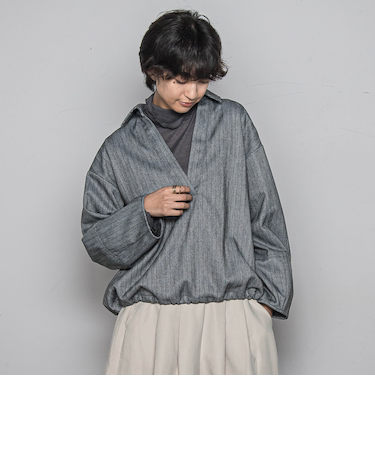 【楽・美・軽】スキッパーブラウス≪手洗い可能≫