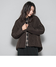 キルティング×フェイクファーリバーシブルブルゾン