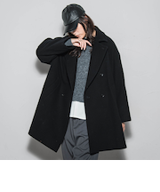 ラムウールダブルカラーコート