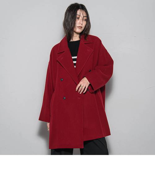 ラムウールダブルカラーコート｜メイソングレイの通販｜&mall（アンド