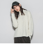 ラメスパンコールクルーネックニット≪手洗い可能≫