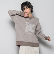 BEARジャカードニット≪手洗い可能≫