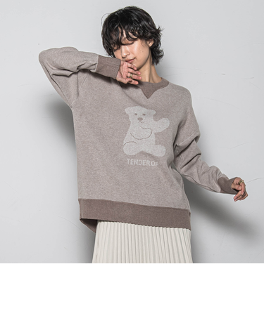 BEARジャカードニット≪手洗い可能≫