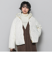 【WEB限定】キルティング×ボアブルゾン≪手洗い可能≫