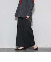 【WEB限定】裏起毛プリーツパンツ≪手洗い可能≫