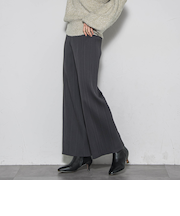 【WEB限定】裏起毛プリーツパンツ≪手洗い可能≫