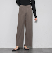 【WEB限定】裏起毛プリーツパンツ≪手洗い可能≫