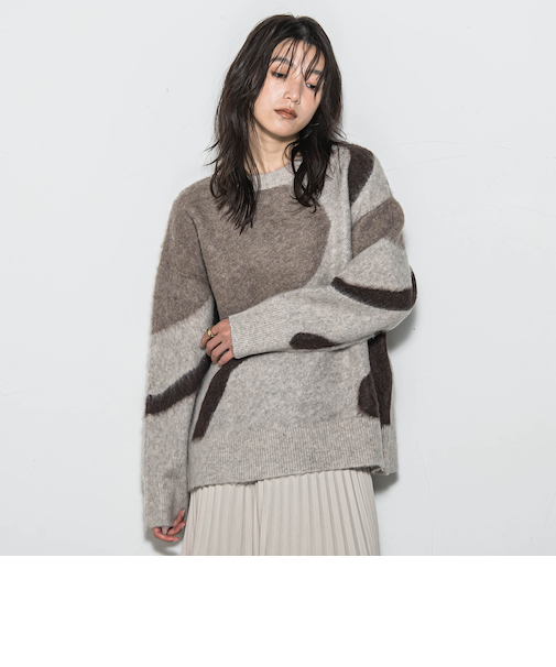 【WEB限定】マーブルニット≪手洗い可能≫