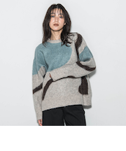 【WEB限定】マーブルニット≪手洗い可能≫