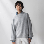 ラメリブボトルネックニット≪手洗い可能≫