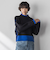 【WEB限定】ハイネック配色ニット≪手洗い可能≫