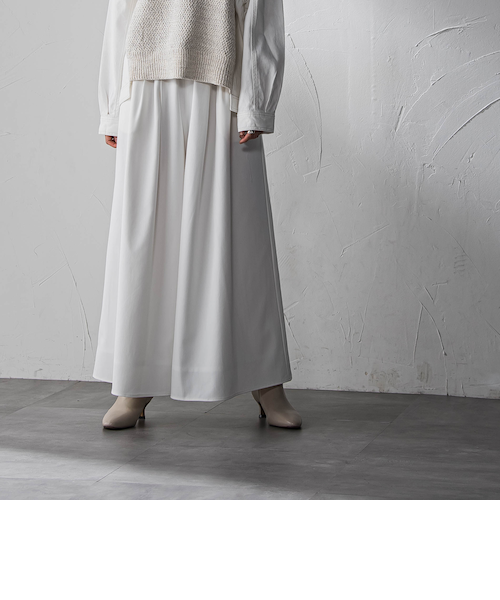 シャンブレーイージーキュロットパンツ≪手洗い可能≫｜メイソングレイ